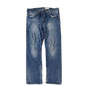 Wrangler Men’s Size 34 x 30 Jeans Slim Straight Medium Wash Denim